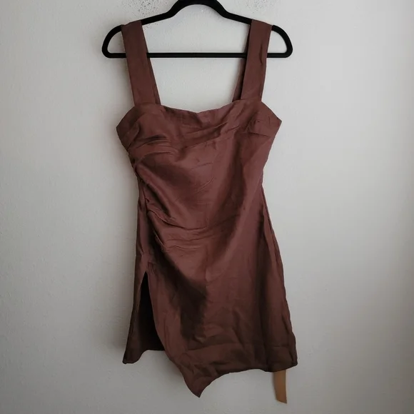 chinese dress ladies Rent The Selia Green Linen Dress By Reformation